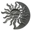 Celestial Sun and Moon Wall Decor In Metal, Gold and Rust Brown