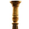 Benzara Wooden Natural Finish Pillar Shaped Candleholder, Set of 3, Brown