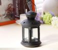 [Black] Iron Windproof Candle Holder Romantic Valentine Decoration