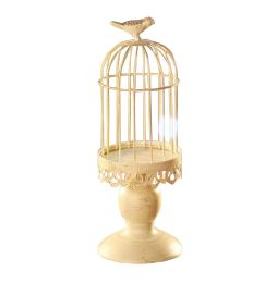 Romantic Valentine Decoration Retro Iron Candle Holder[White]