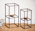 Rectangular Geometric Candlestick Retro Iron Home Decoration