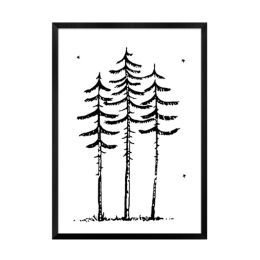 Small Tree Pattern Unique Wall Modern Wall Painting