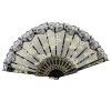 Lace Folding Fans High Quality Lady's Girl's Retro Handheld Fan Black# Rose