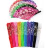 Lace Folding Fans High Quality Lady's Girl's Retro Handheld Fan Black# Rose