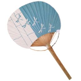Japanese Style Hand Held Circular Fans Art Collection Decoration, B07