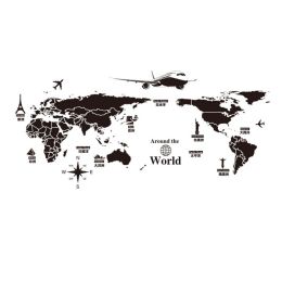 High-End Room Decoration Map Art Wall Stickers Vinyl Decals