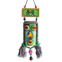 Colorful Mask Totem Pendant China Folk Abstract Art Wall Hanging Decor Wall Art for Room, D