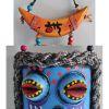 Colorful Mask Totem Pendant China Folk Abstract Art Wall Hanging Decor Wall Art for Room, D