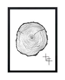 European Poster Modern Restaurant Solid Wood Decorative Wall Painting Tree Stump