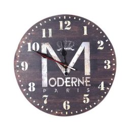 European Home Non Ticking Vintage Retro Decorative Wood Silent Wall Clock Oderne
