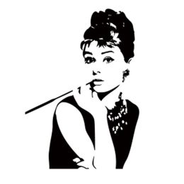 Decorative Window Stickers Wall Glass Door Decal Vogue Art Stickers Bar Girl (B)