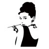 Decorative Window Stickers Wall Glass Door Decal Vogue Art Stickers Bar Girl (M)
