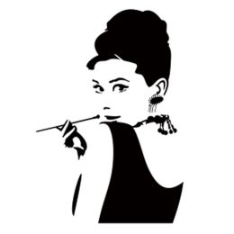 Decorative Window Stickers Wall Glass Door Decal Vogue Art Stickers Bar Girl (M)