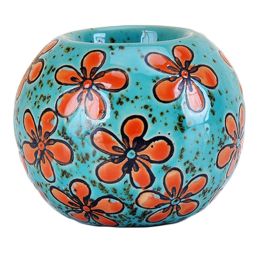 Ceramic Candlestick Hand-painted Classical Decorative Pattern Of Candleholder  B
