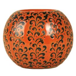 Ceramic Candlestick Hand-painted Classical Decorative Pattern Of Candleholder  C