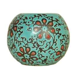 Ceramic Candlestick Hand-painted Classical Decorative Pattern Of Candleholder  E