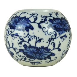 Ceramic Candlestick Hand-painted Classical Decorative Pattern Of Candleholder  H