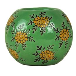 Ceramic Candlestick Hand-painted Classical Decorative Pattern Of Candleholder  M