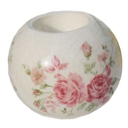 Ceramic Candlestick Classical Decorative Pattern Of Candleholder      Rose Crack