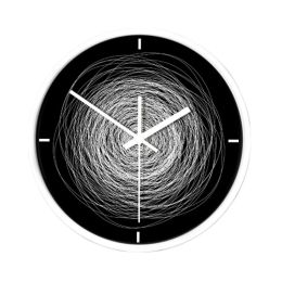 12" Scribble Style Mute Quartz Wall Clock Art Deco Wall Clock