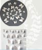 12PSC Vivid Butterfly Wall Stickers Art Decal White, Magnet + Blu Tack