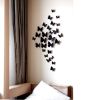 12PSC Vivid Butterfly Wall Stickers Art Decal Black, Magnet + Blu Tack