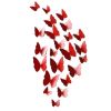 12PSC Vivid Butterfly Wall Stickers Art Decal Red, Magnet + Blu Tack