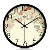 10-inch Silent fashion Art Pastoral Round Wall Clock,BLACK (NO.276)
