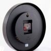 10-inch Silent fashion Art Pastoral Round Wall Clock,BLACK (NO.342)