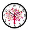 (Love Tree) 10-inch Silent fashion Art Pastoral Round Wall Clock,BLACK (NO.229)