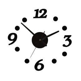 14-inch Fashion Creative Simple Art DIY Digital Wall Clock,BLACK