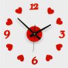 Fashion Creative Simple Art DIY Living room decorative Wall Clock,RED