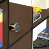 Trista - [Light Coffee-MEGA] Leather Cross Type Shelf / Bookshelf / Floating Shelf (9 pcs)