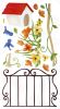 Spring Waltz - Hemu Wall Decals Stickers Appliques Home Decor 12.6 BY 23.6 Inches