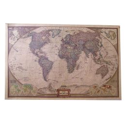 Retro Wall Map/Office Decoration Map/World Map/Coffee Mural/Poster-04