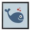 [Whale]Decorative Painting Framed Painting Wall Decor Kids' Room Hanging Picture