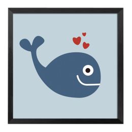 [Whale]Decorative Painting Framed Painting Wall Decor Kids' Room Hanging Picture