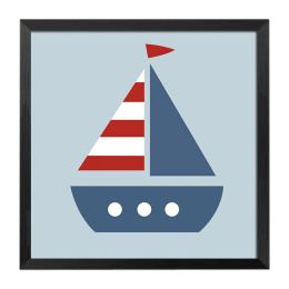 [Boat]Decorative Painting Framed Painting Wall Decor Kids' Room Hanging Picture