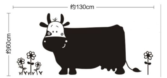 Cow Wall Chalkboard Blackboard For Kids Blackboard Wall Sticker