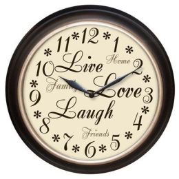 12" Live Love Laugh Wall Clock