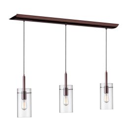 Dainolite 3 Light Vintage Island Pendant with Oil Brushed Bronze Finish