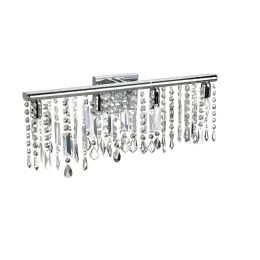 Dainolite 4 Light Crystal Vanity Lighting with Polished Chrome Finish