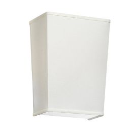 Dainolite 1 Light Wall Sconce with Hardback Italian Linen Cream Shade and Satin Chrome Finish