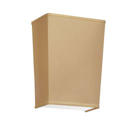 Dainolite 1 Light Wall Sconce with Hardback Silk Glow Latte Shade and Satin Chrome Finish
