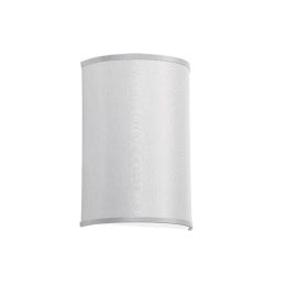 Dainolite 1 Light Wall Sconce with Gina Flat White Shade and Satin Chrome Finish