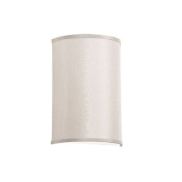 Dainolite 1 Light Wall Sconce with Italian Linen Shade and Satin Chrome Finish