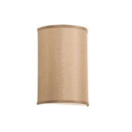 Dainolite 1 Light Wall Sconce with Silk Glow Latte Shade and Satin Chrome Finish