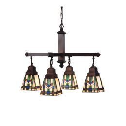 26"W Prairie Wheat 4 Lt Chandelier