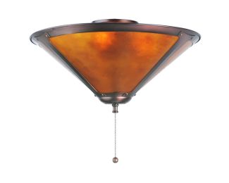 17"W Van Erp Amber Mica Flushmount