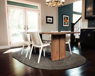 6' x 9' Oval Kerala Gray Jute Rug